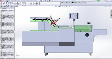 利悅自動裝盒機(jī)設(shè)備結(jié)構(gòu)圖solidworks圖紙展示